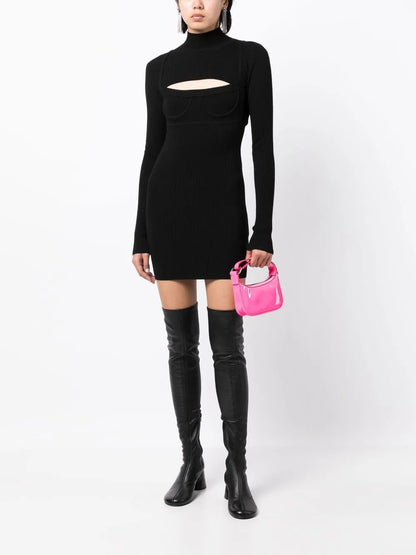Ribbed-Knit Bodycon Mini Dress