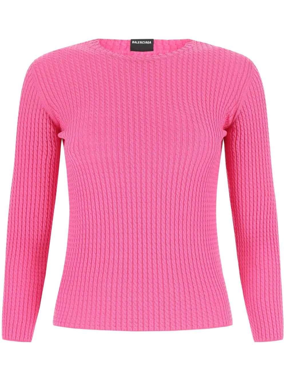 Round-Neck Waffle-Knit Jumper