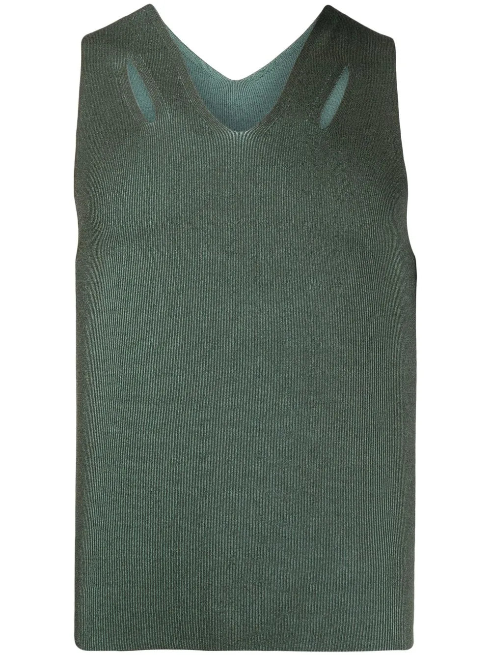 Ribbed Knit Cut-Out Vest