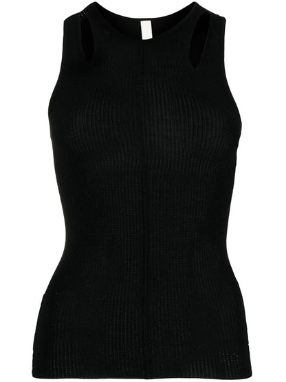 Merino Pointelle Ribbed Tank Top