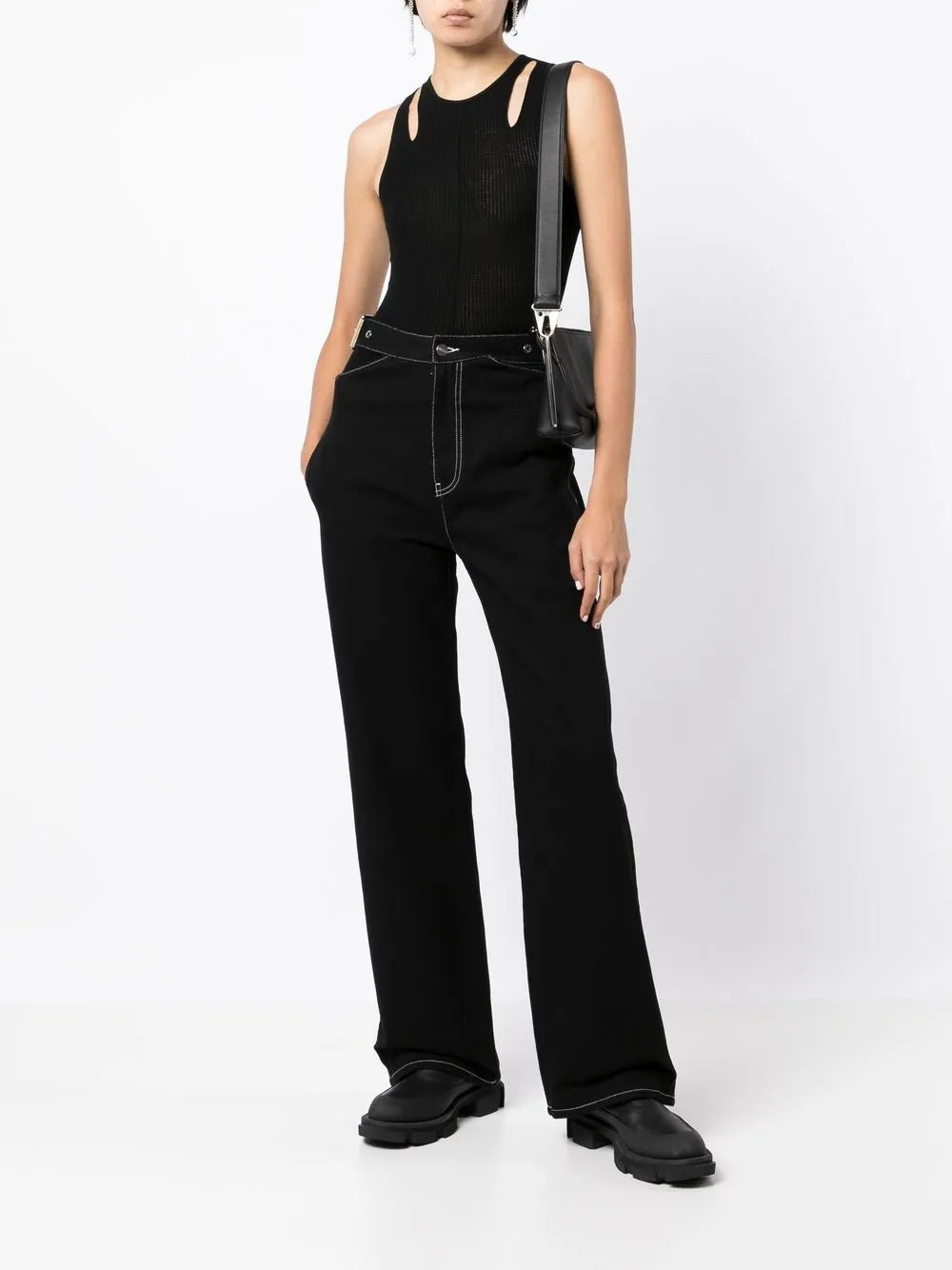 Merino Pointelle Ribbed Tank Top