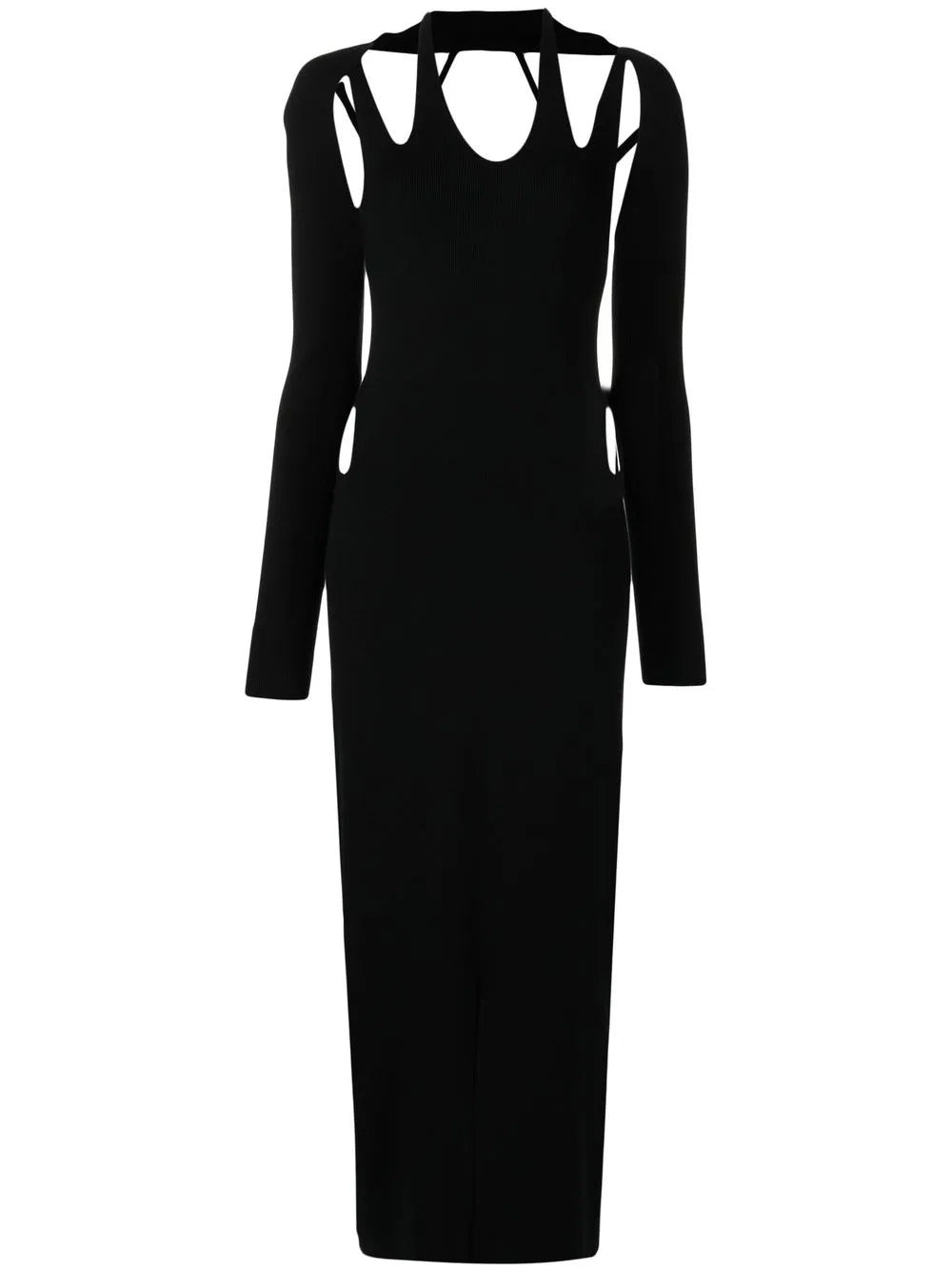 Cut Out-Detail Knitted Midi Dress