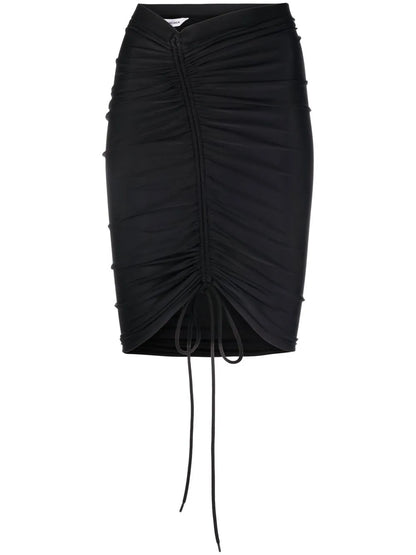 Gathered Stretch Mini Skirt