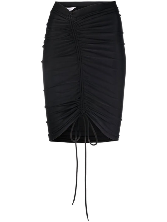 Gathered Stretch Mini Skirt
