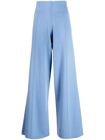 High-Waisted Knitted Trousers