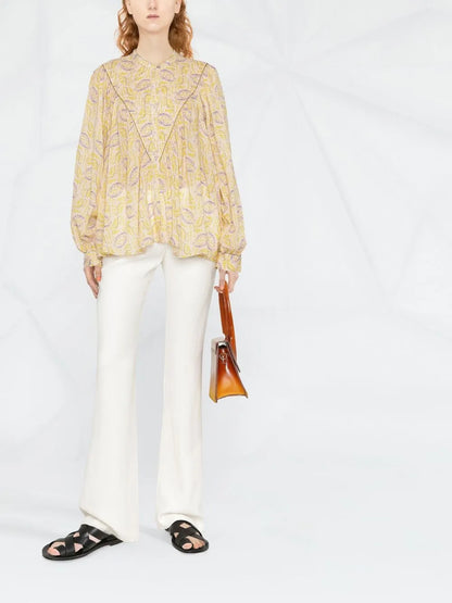 Abstract-Print Blouse