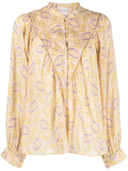 Abstract-Print Blouse