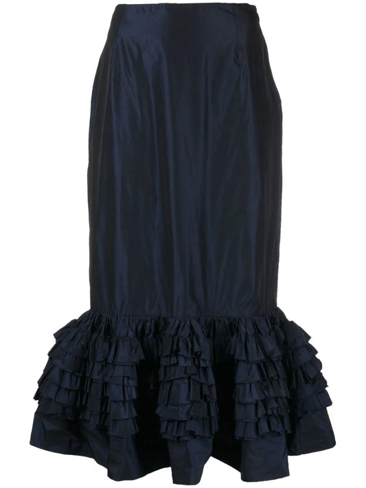 Ruffle-Detail Peplum Skirt