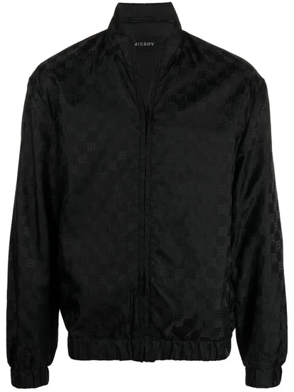 Monogram-Print Zip-Up Sports Jacket
