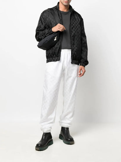Monogram-Print Zip-Up Sports Jacket