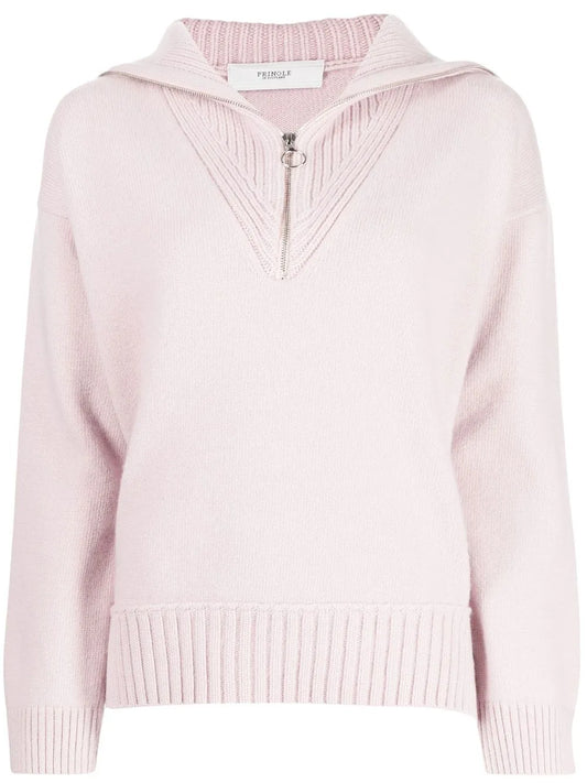 Half-Zip Knitted Jumper