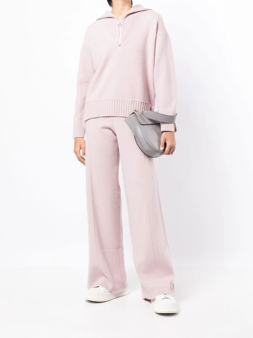 High-Waisted Knitted Trousers