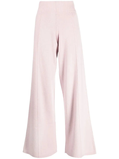 High-Waisted Knitted Trousers