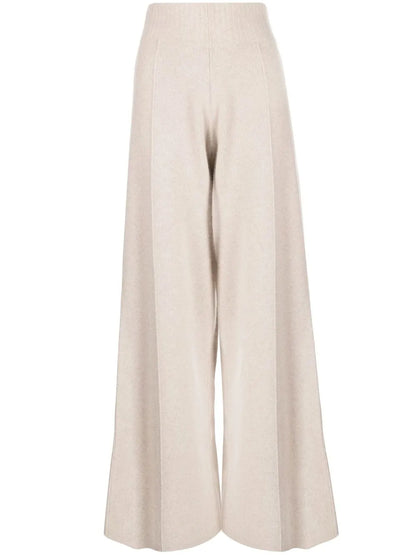 High-Waisted Knitted Trousers
