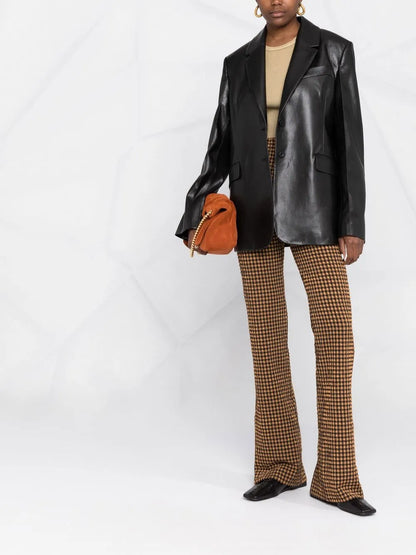 Notched-Lapels Single-Breasted Blazer
