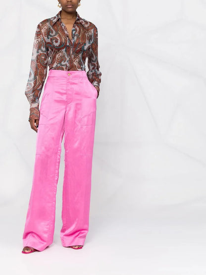 Sheer Paisley-Print Shirt