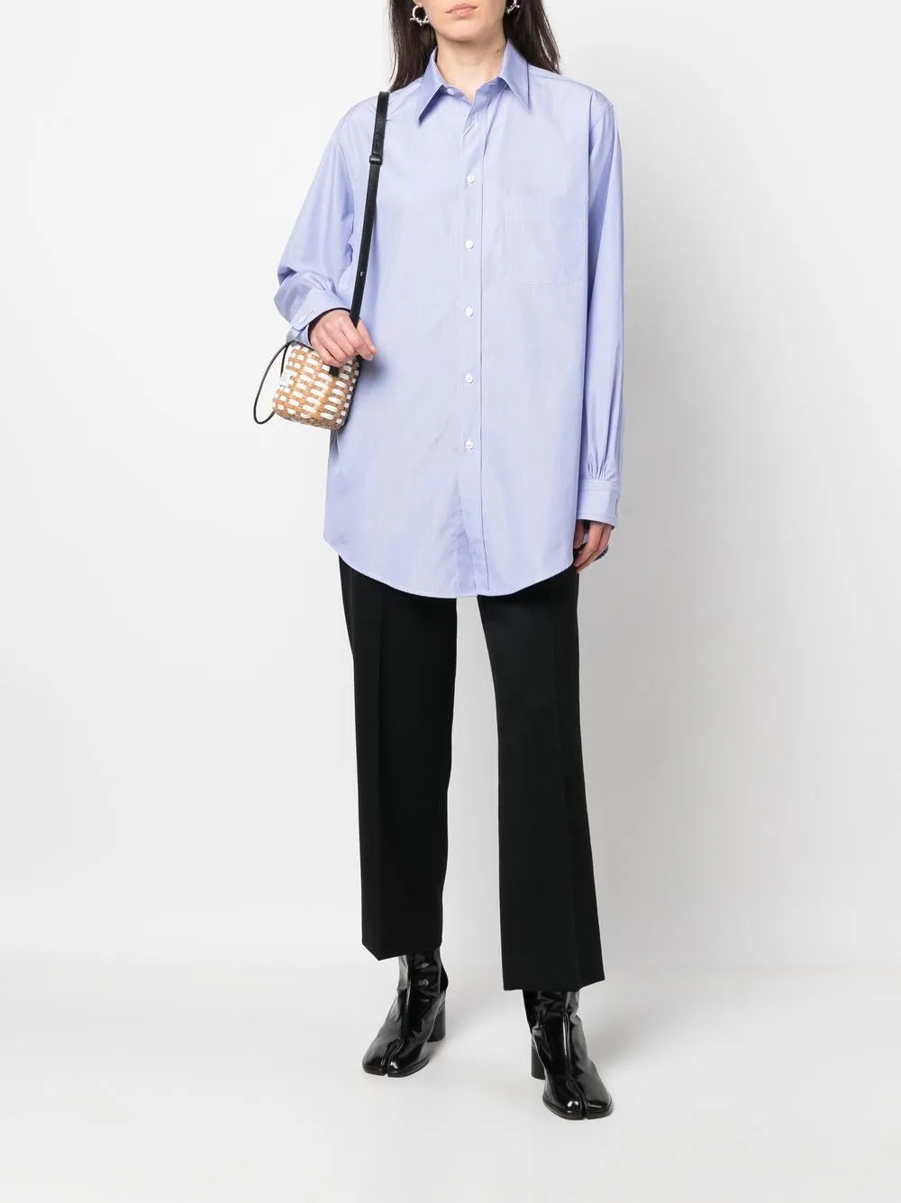 Long-Sleeve Piqué Shirt