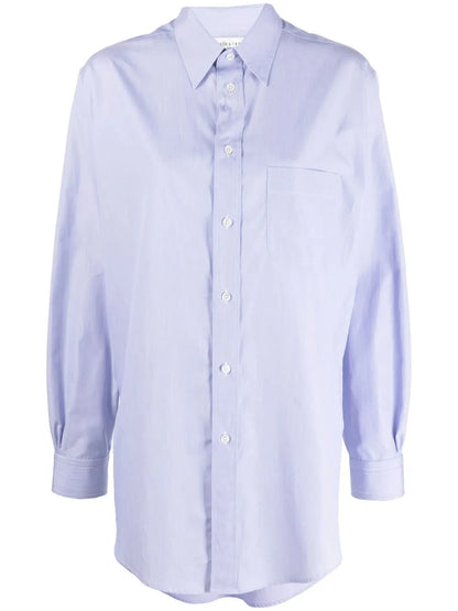 Long-Sleeve Piqué Shirt