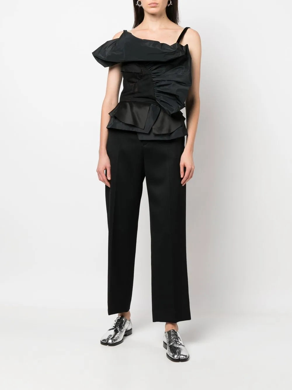 Sleeveless Ruffled Top