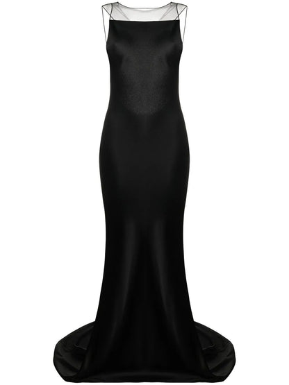 Satin Fishtail Gown