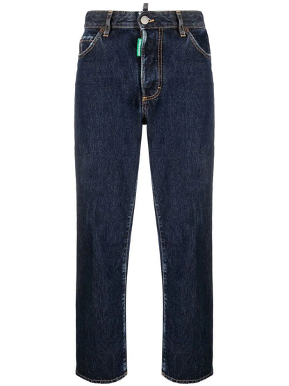 Cropped Straight-Leg Jeans