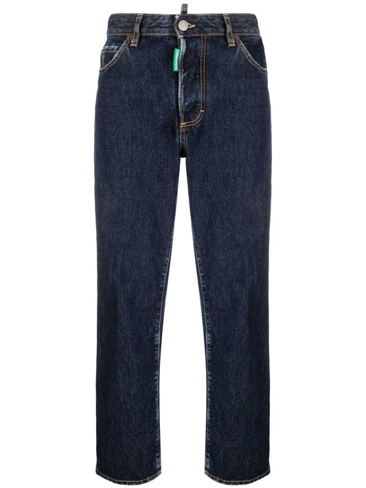 Cropped Straight-Leg Jeans