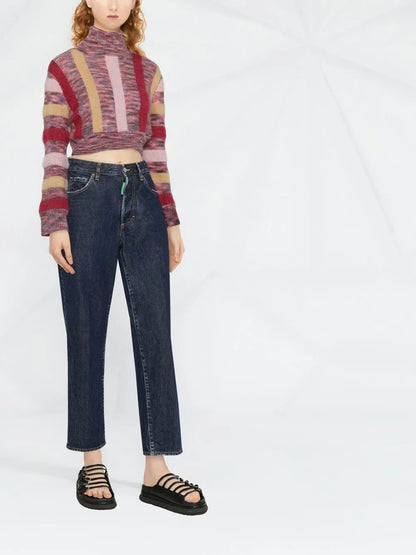 Cropped Straight-Leg Jeans