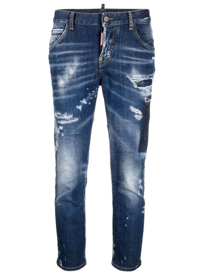 Distressed-Style Skinny Jeans