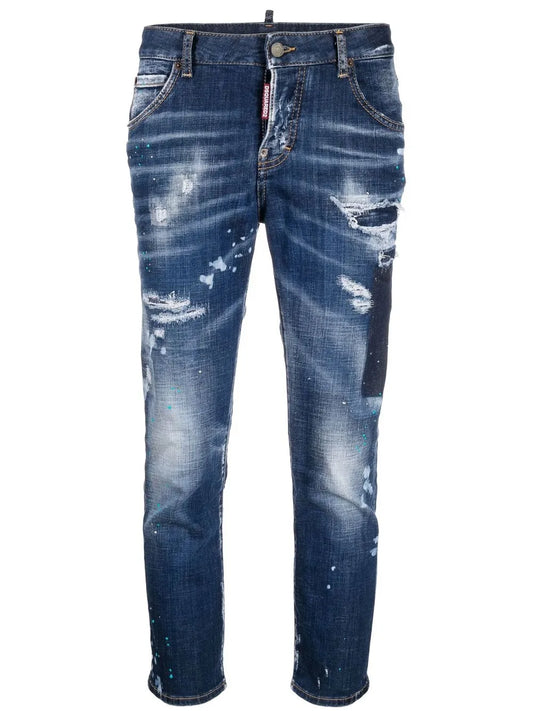 Distressed-Style Skinny Jeans