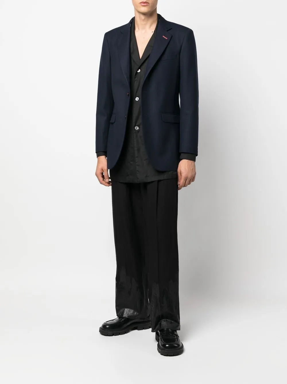 Single-Breasted Twill Blazer