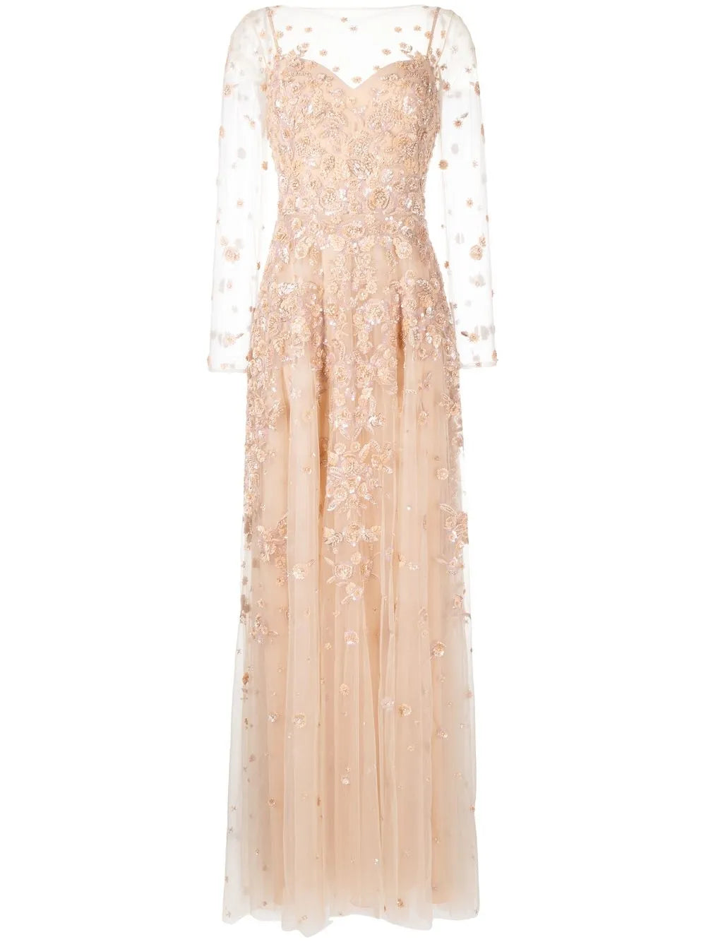 Applique Tulle Gown