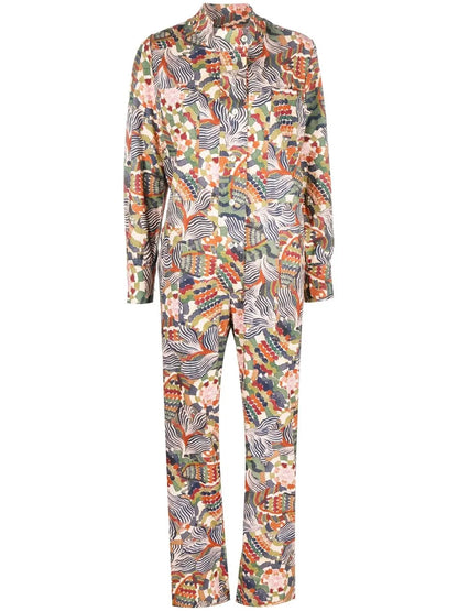 Abstract-Print Organic Cotton Jumpsuit