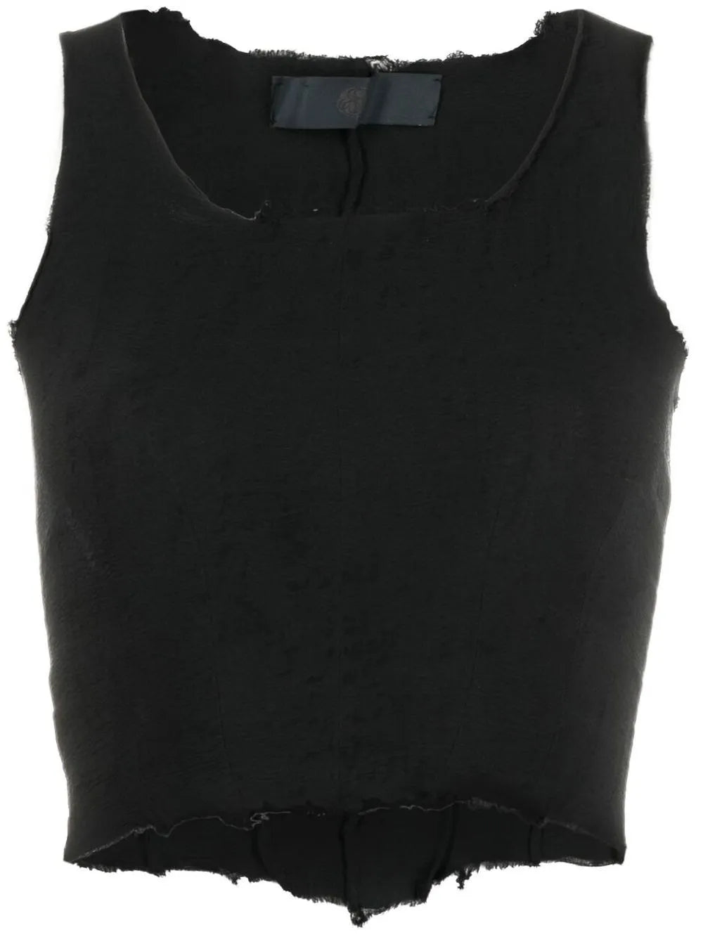 Raw-Edge Cropped Top