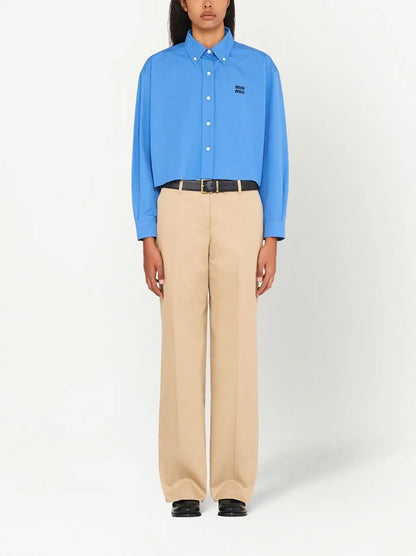 Mid-Rise Straight Leg Chino Trousers