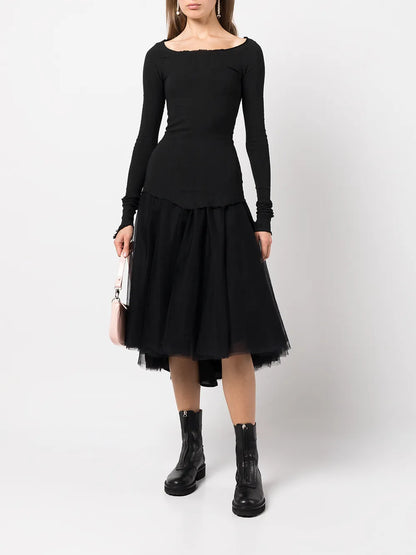 Textured Raw-Edge Top