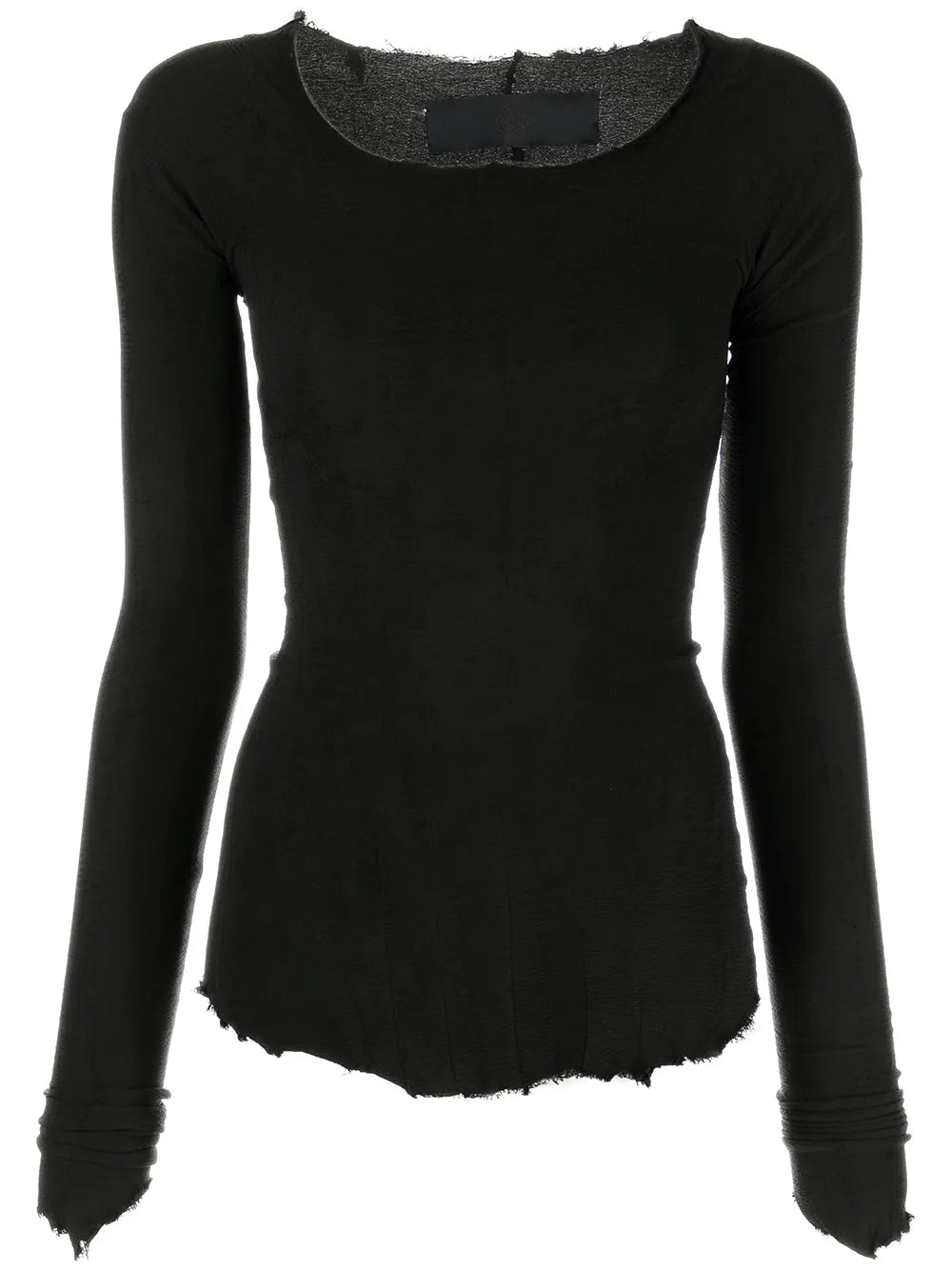 Textured Raw-Edge Top