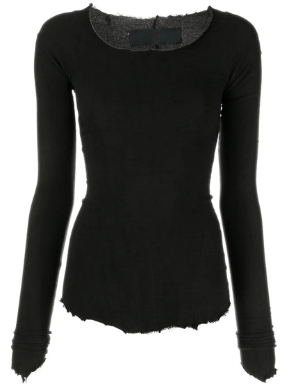 Textured Raw-Edge Top