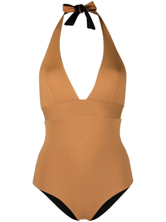 Reversible V-Neck One-Piece