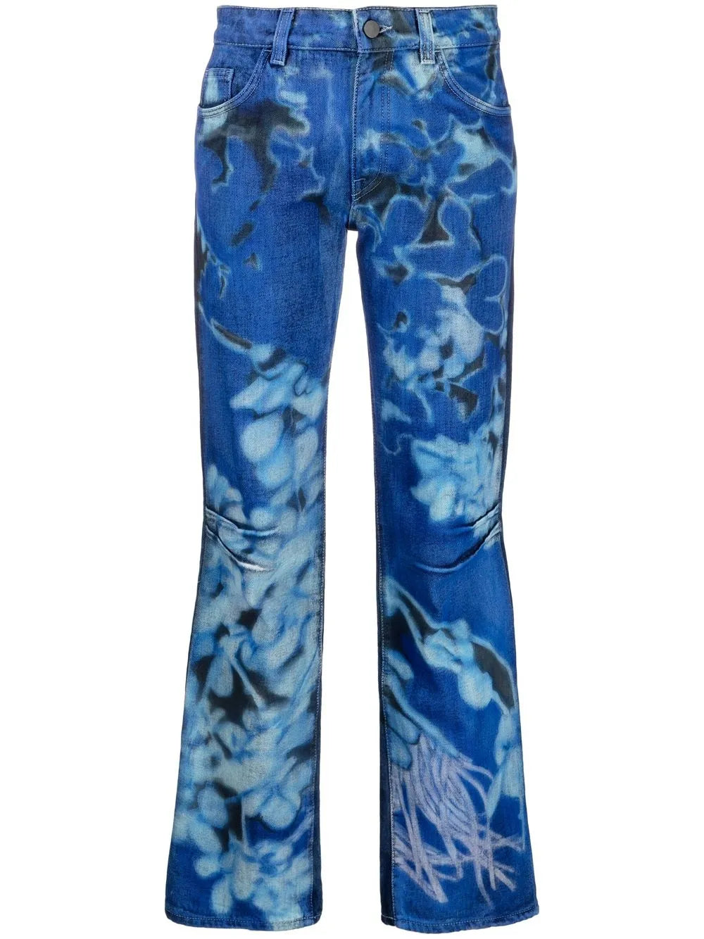 Graphic-Print Denim Jeans