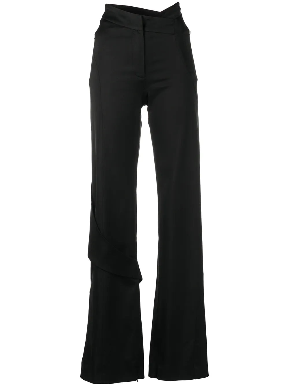 Asymmetric Wide-Leg Trousers