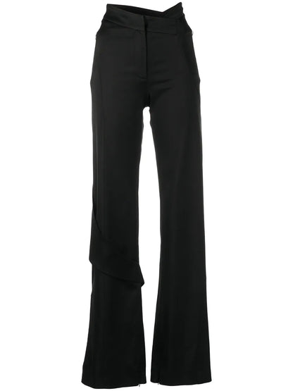 Asymmetric Wide-Leg Trousers