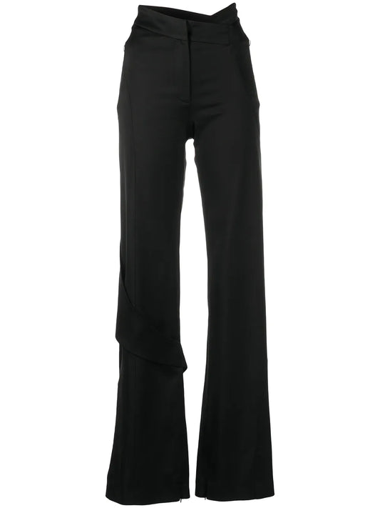 Asymmetric Wide-Leg Trousers
