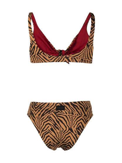 Tiger-Print Bikini