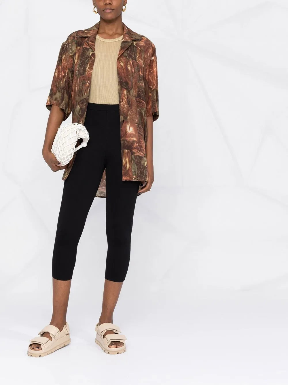 High-Waisted Cropped Trousers