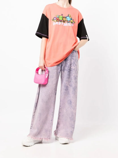 Colour-Block Logo-Print T-Shirt