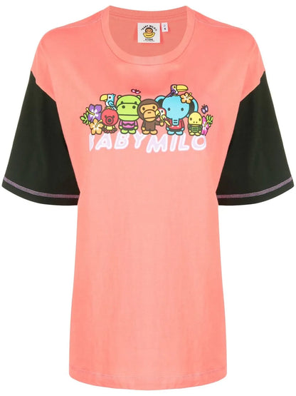 Colour-Block Logo-Print T-Shirt