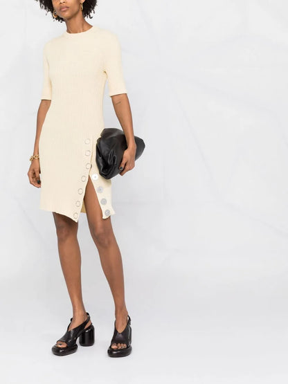 Ribbed-Knit Short Tunic Dress