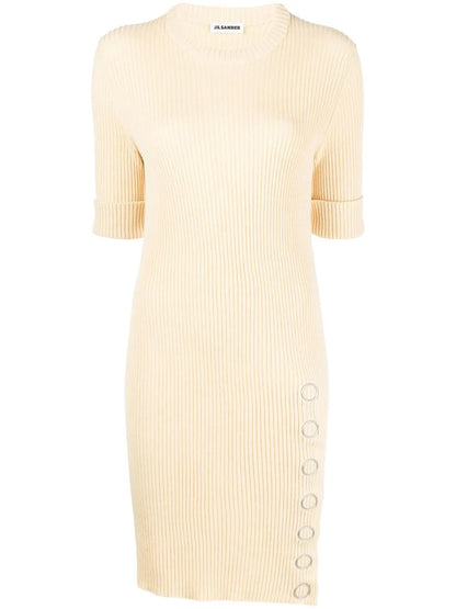 Ribbed-Knit Short Tunic Dress