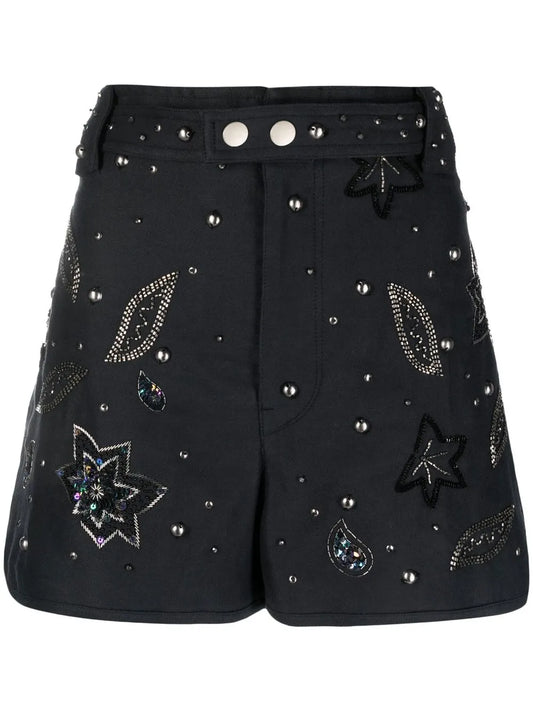 Kayneliae Embroidered Shorts