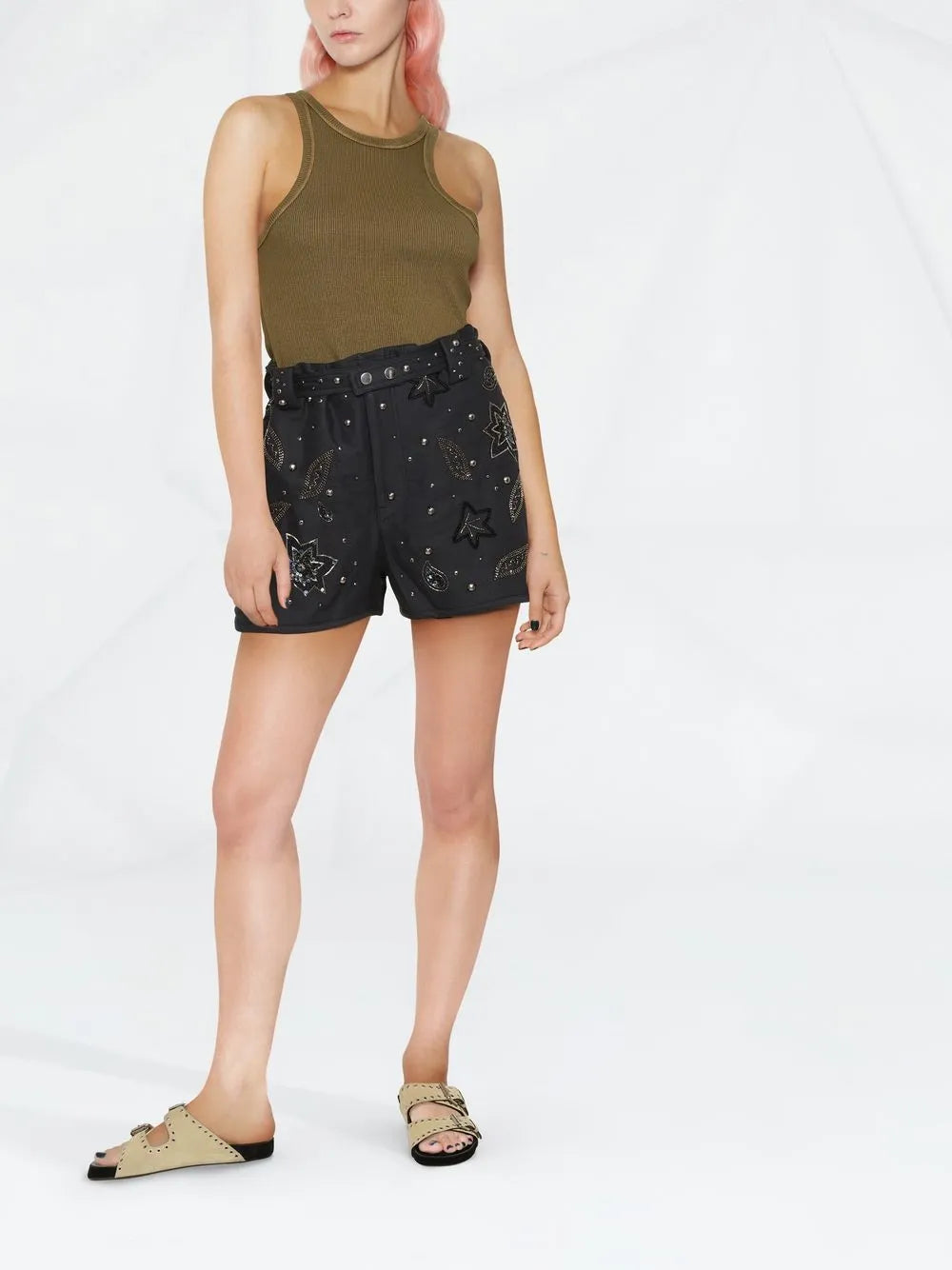 Kayneliae Embroidered Shorts